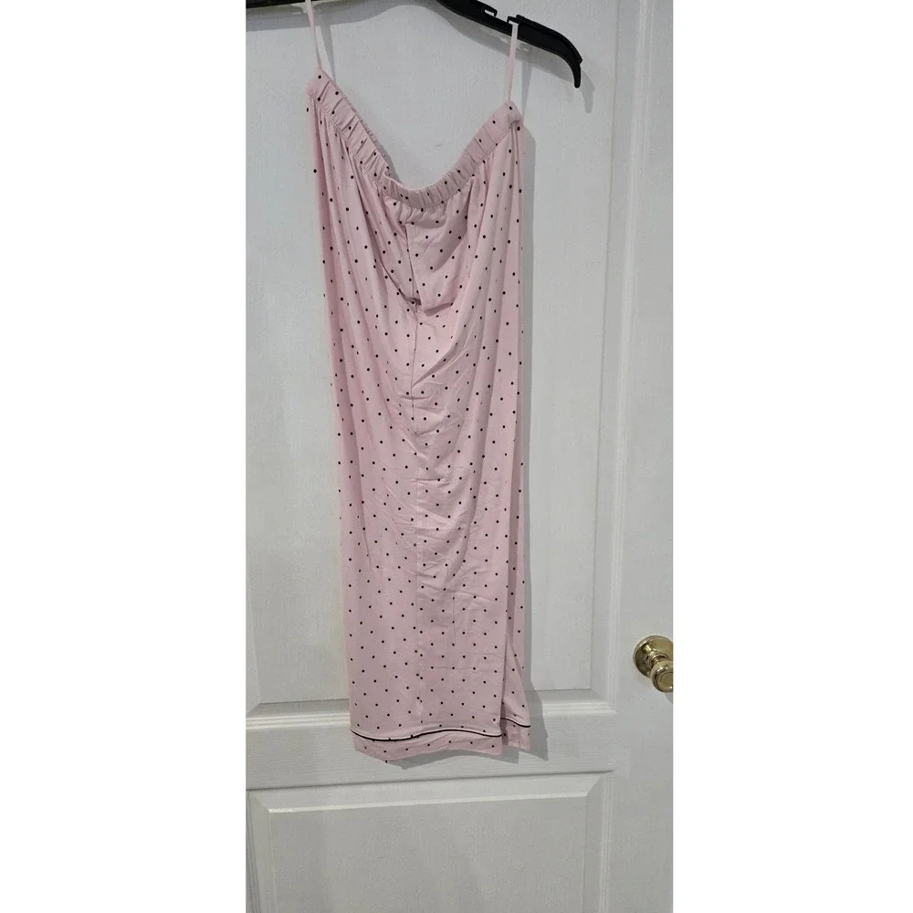 Joyspun Pajama Set Womens Small S 4-6 Pink NWT Polka Dot Notch Collar Capri 2PC